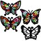 Outus Butterfly Stained Glass Effect Paper Butterfly Suncatcher, 6 Types for Window Art Classroom Art Craft Party Favor Travel Toy, 6.3 x 4.3 Inch with Colored Paper (12 Pieces)